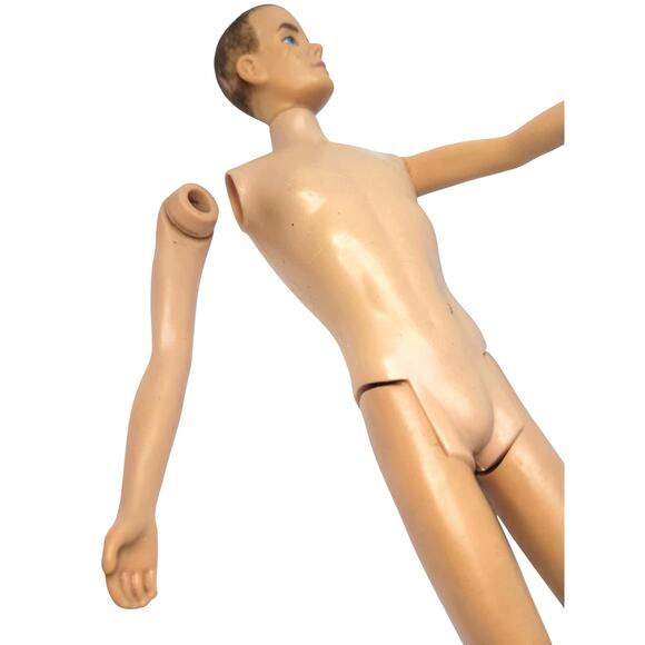 1961 Vintage Flocked Hair Ken One of the Beginner Kens in Barbies Life - Picture 5 of 13